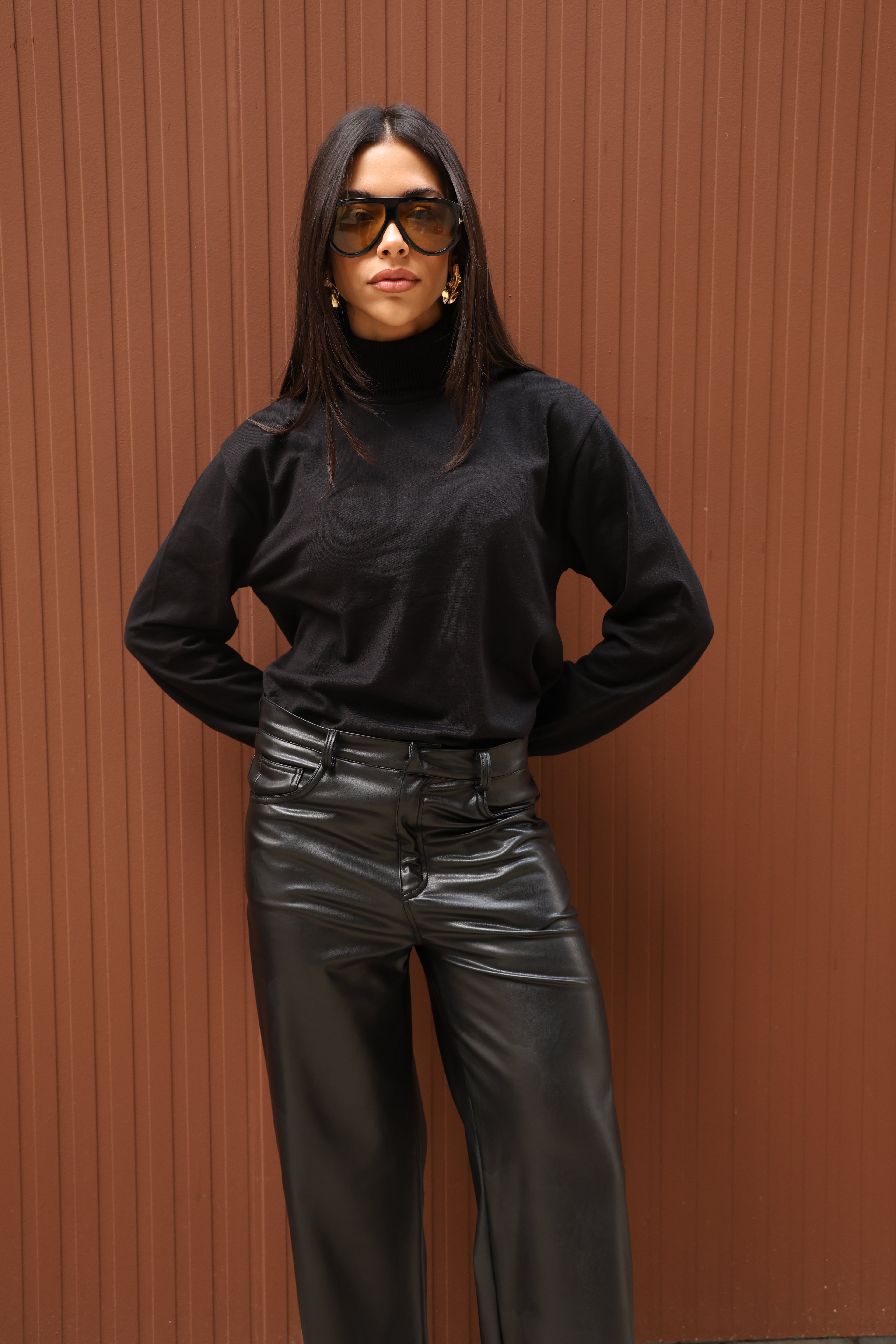 JST Women’s Black Leather Pants